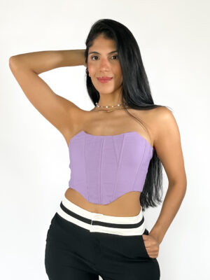 CORSET SIN COPAS Y CON VARILLAS, AMARRE TRASERO